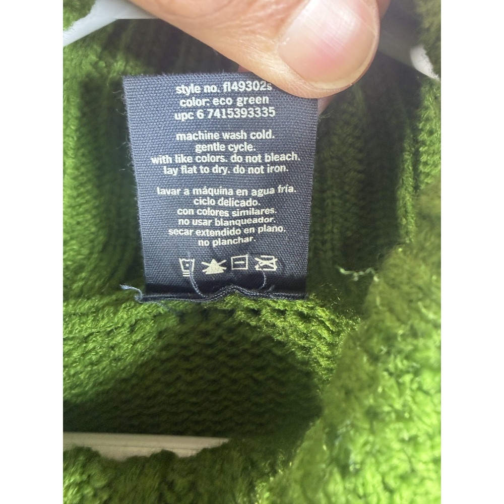 Faded Glory Sweater Womens XL Green Turtleneck Cable Knit Pullover Long Sleeve - Picture 3 of 9